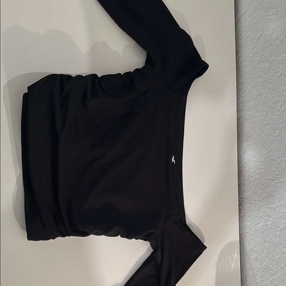 Hollister Black Long Sleeve Top off the shoulders